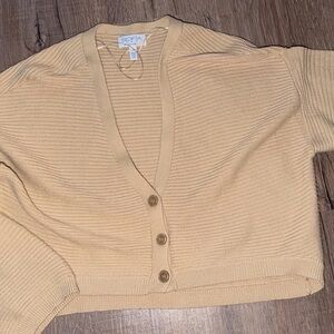 Sofia by Sofia Vergara Beige Button-Up Cardigan